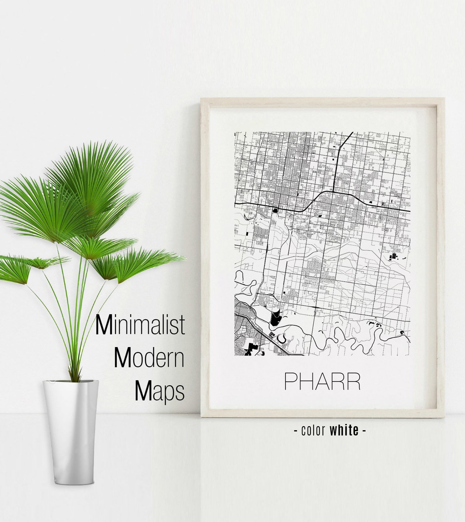 Pharr Texas Pharr TX Map Pharr Map Pharr Print Pharr Etsy