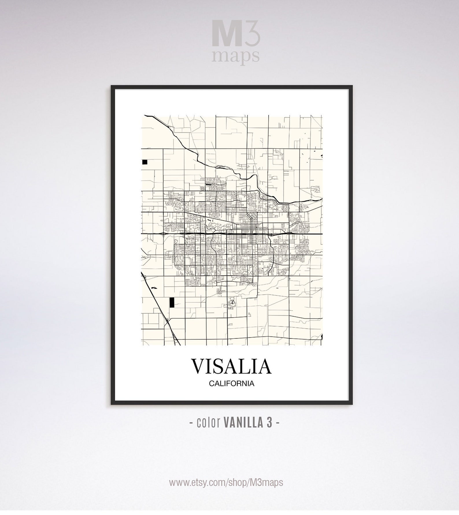 Visalia Visalia CA Map Visalia Modern Art Print Visalia Etsy