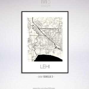 Lehi Utah Lehi UT Map Lehi Map Lehi Print Lehi Poster - Etsy
