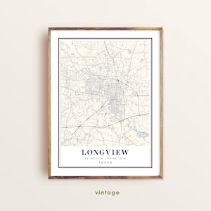 Longview Texas Karte, Longview tx Karte, Longview Stadtplan, Longview Poster, Longview Kunst, Longview Kunst, Benutzerdefinierte Stadtplan, Longview Stadtplan