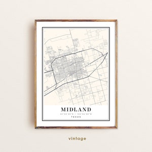 Midland Texas map, Midland TX map, Midland city map, Midland print, Midland poster, Midland art, Midland map, Custom city map
