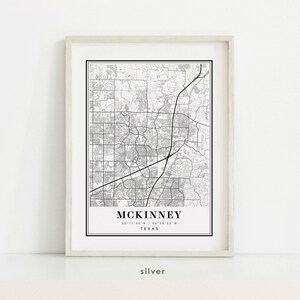 Mckinney Texas Map, Mckinney TX Map, Mckinney City Map, Mckinney Print, Mckinney Poster ...