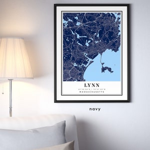 Lynn Massachusetts map, Lynn MA map, Lynn city map, Lynn print, Lynn poster, Lynn art, Lynn map, Custom city map image 6