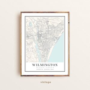 Wilmington North Carolina Karte, Wilmington North Carolina Karte, Wilmington Stadtplan, Wilmington Druck, Wilmington Plakat, Wilmington Kunst, Wilmington Karte