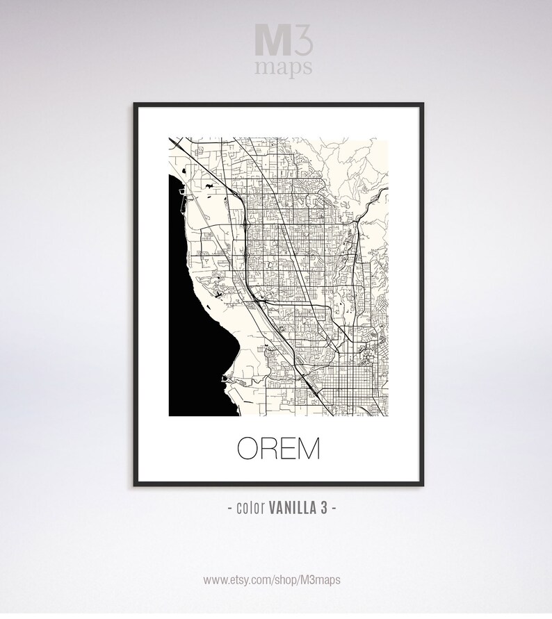 Orem Utah Orem UT Map Orem Map Orem Print Orem Poster - Etsy
