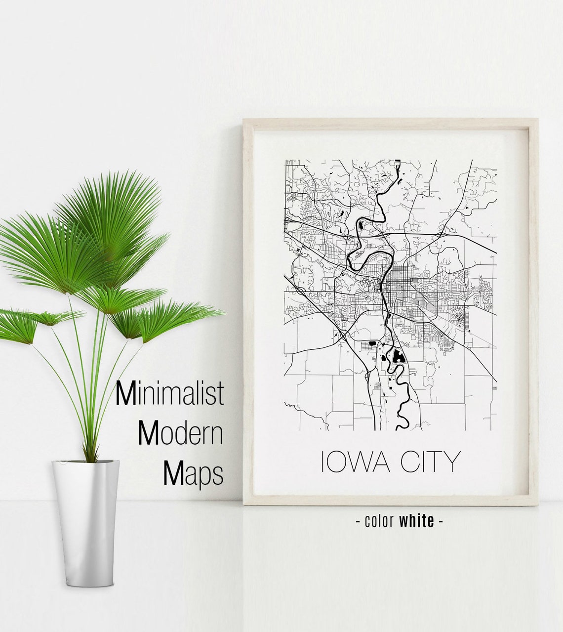 Iowa City Iowa Iowa City IA Map Iowa City Map Iowa City Etsy