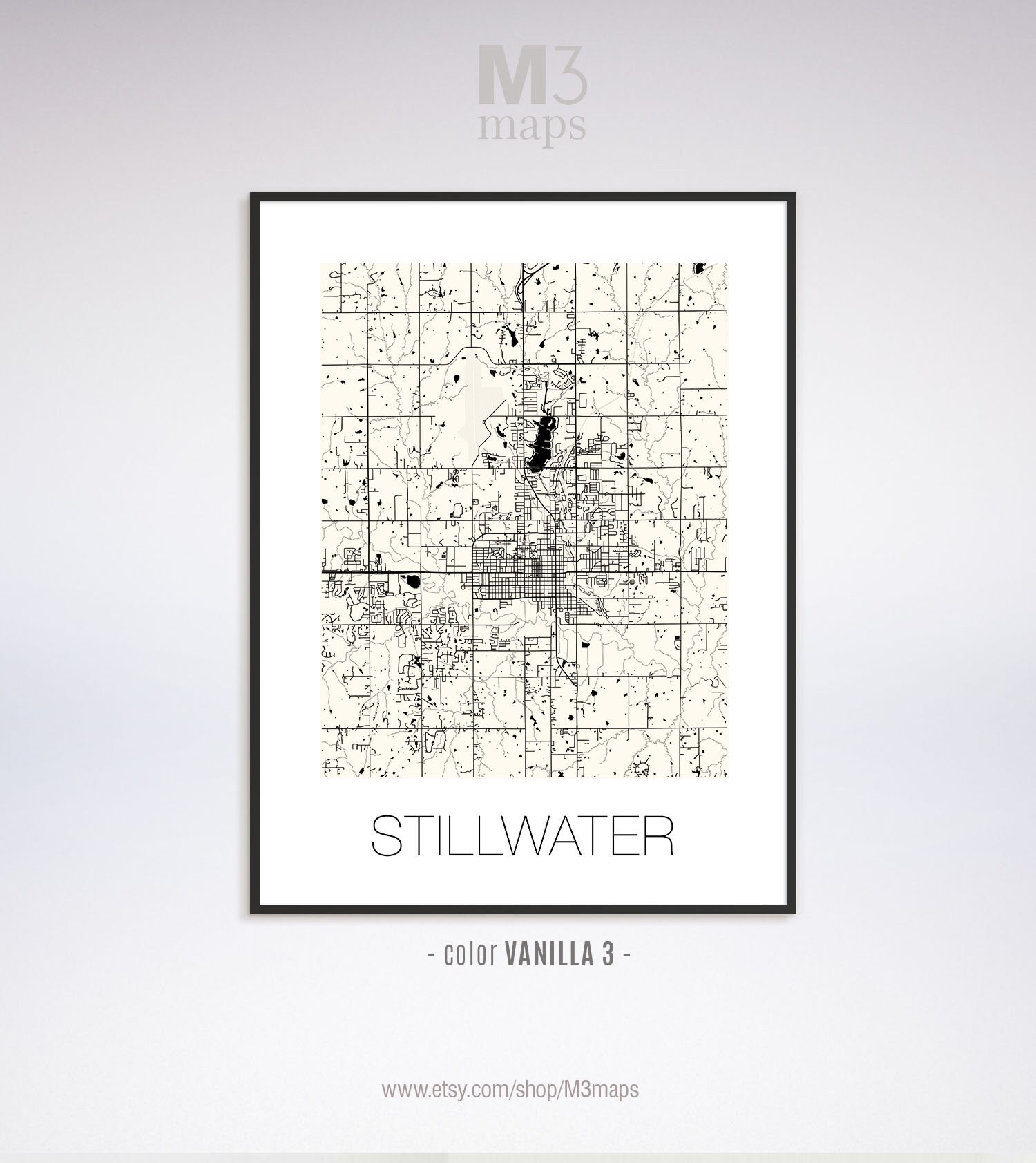 Stillwater Oklahoma Stillwater OK Map Stillwater Map - Etsy