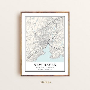 New Haven Connecticut map, New Haven CT map, New Haven city map, New Haven print, New Haven poster, New Haven art, New Haven map, Custom map