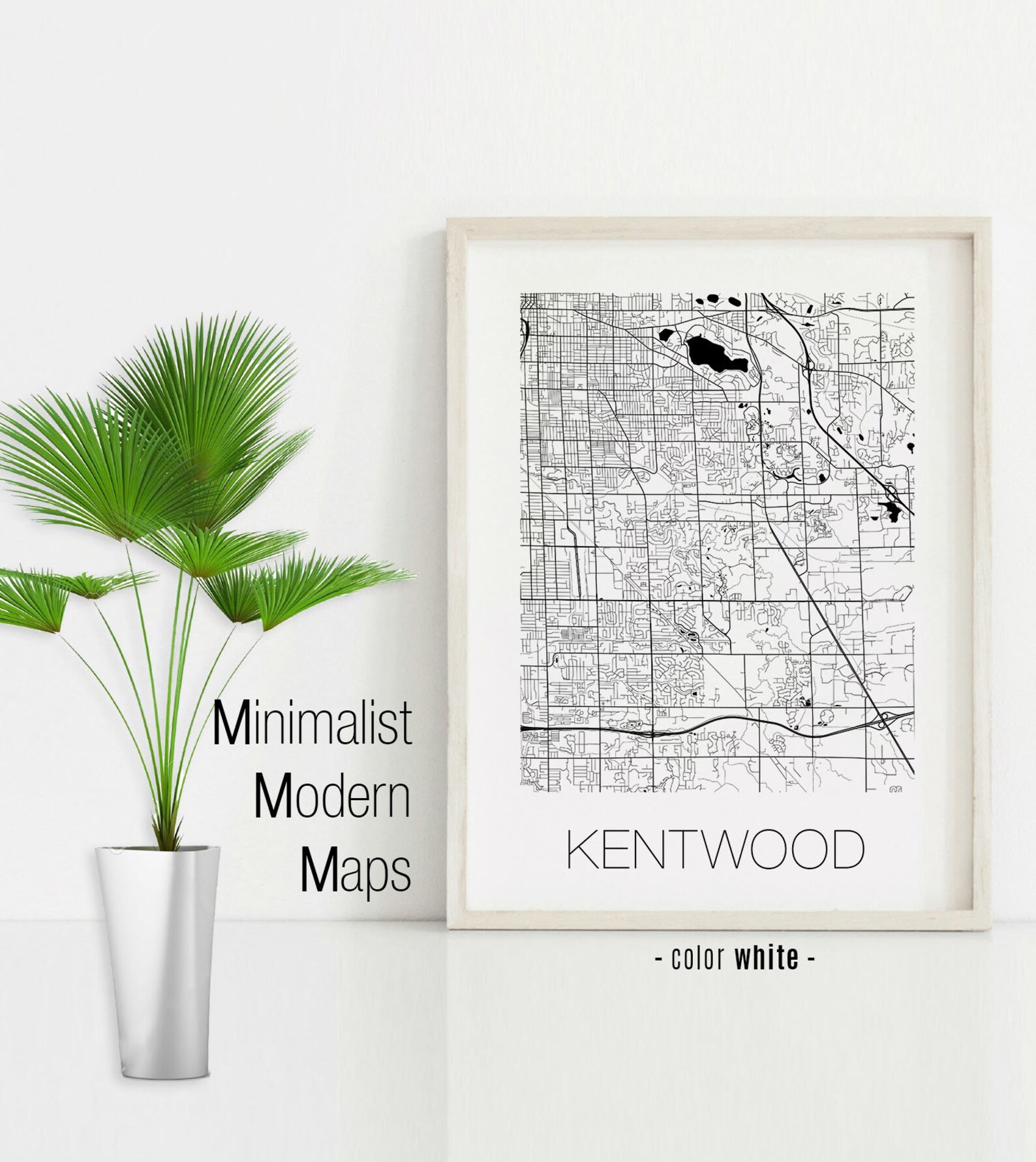 Kentwood Michigan Kentwood MI Map Kentwood Map Kentwood Etsy
