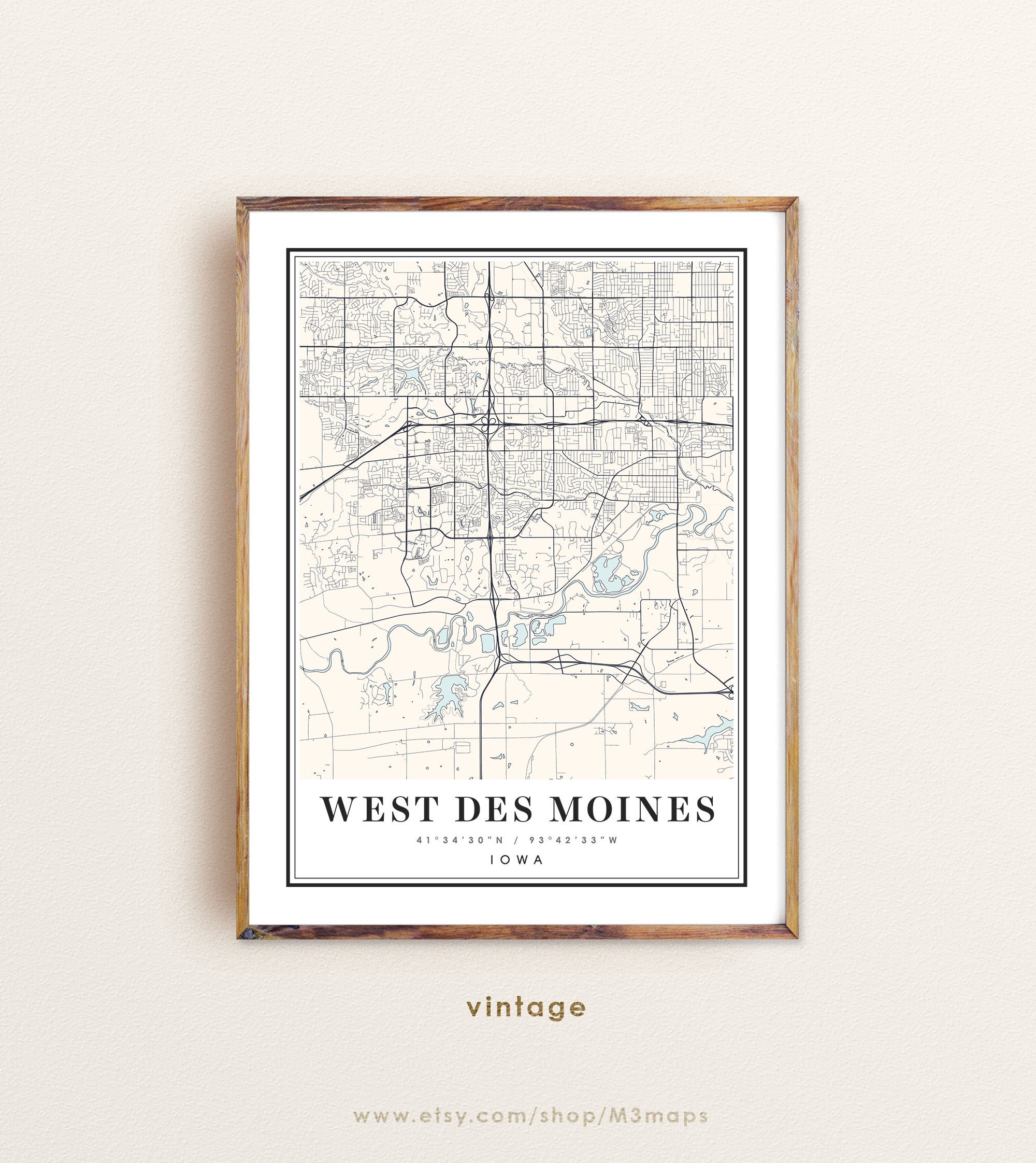 West Des Moines Map West Des Moines Iowa Map West Des Moines Ia Map West Des | Etsy Uk