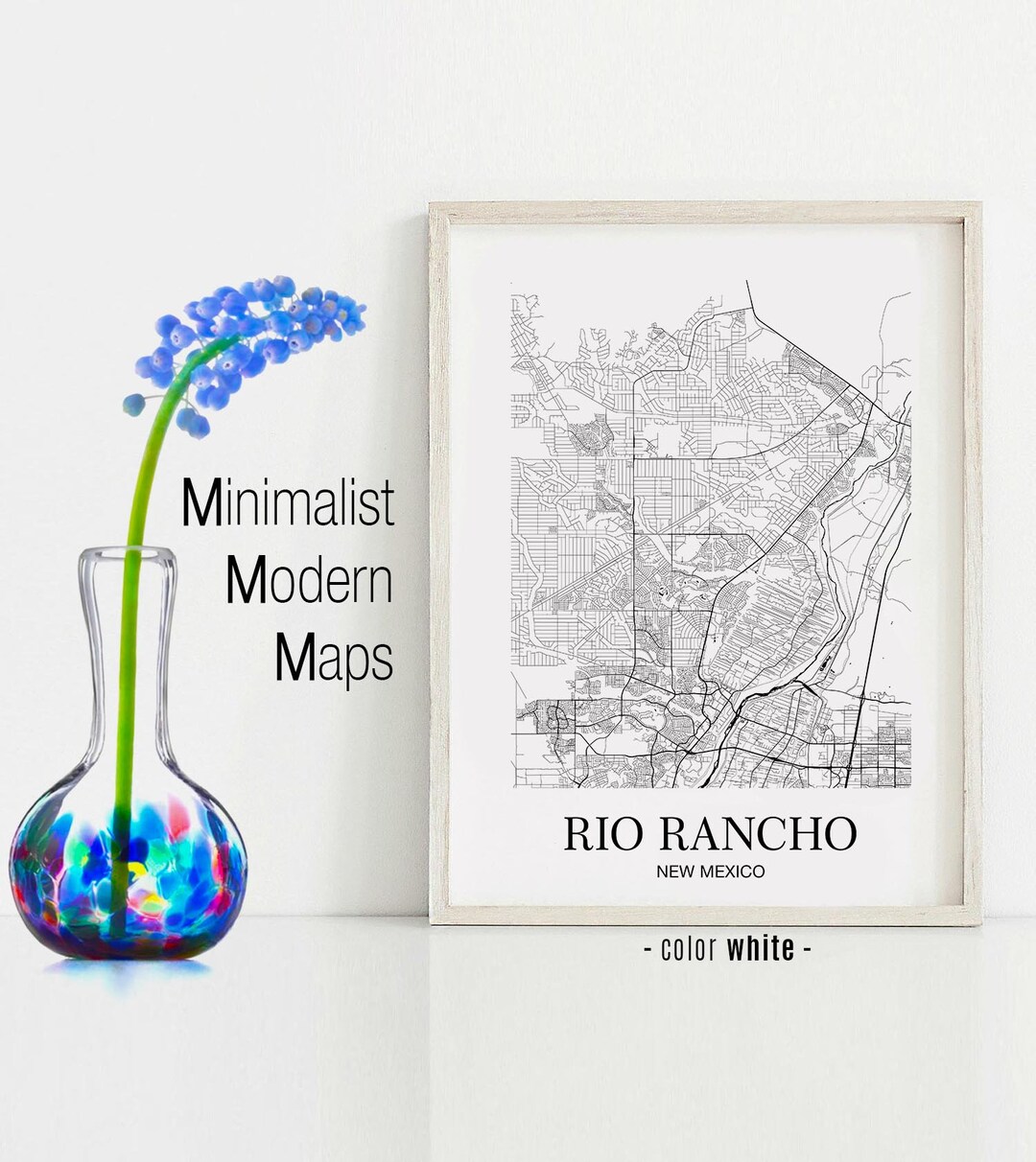 Rio Rancho Rio Rancho NM Map Rio Rancho Modern Art Print - Etsy