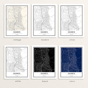 Ogden Utah Map Ogden UT Map Ogden City Map Ogden Print - Etsy