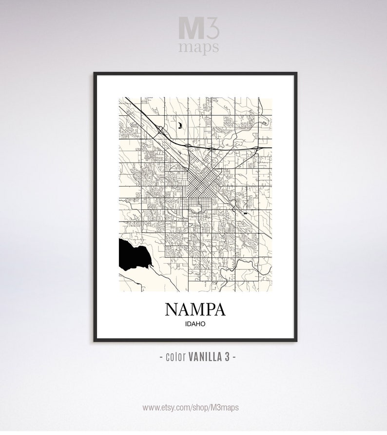 Nampa Nampa ID Map Nampa Modern Art Print Nampa Wall Art | Etsy