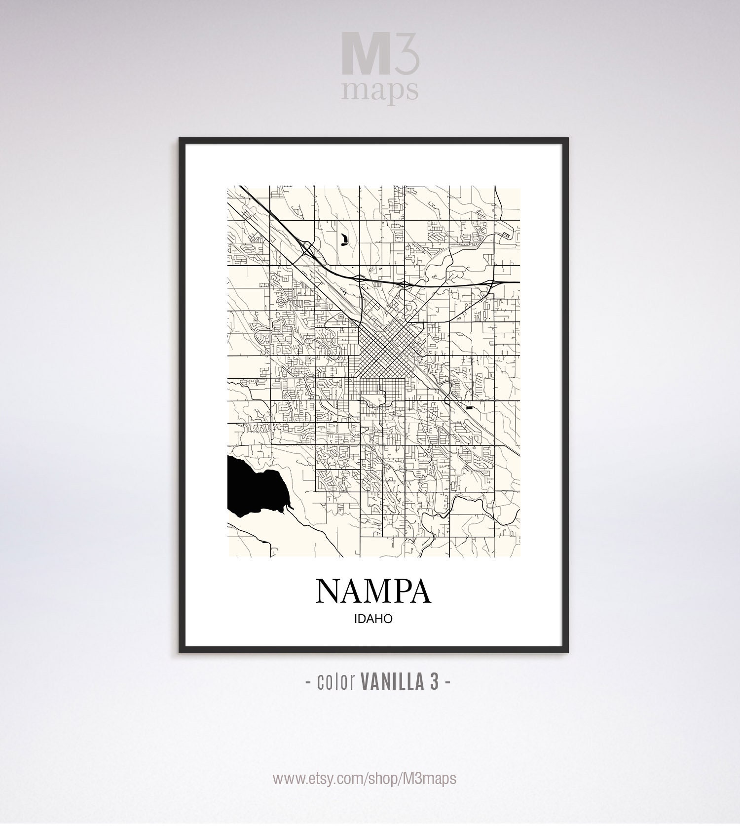 Nampa Nampa ID Map Nampa Modern Art Print Nampa Wall Art | Etsy