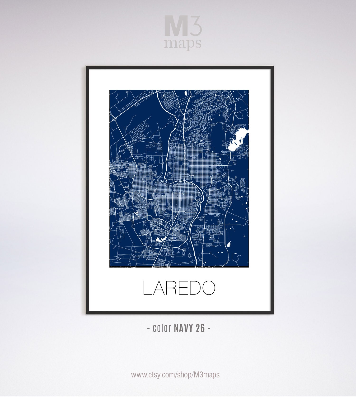 Laredo Texas Laredo TX Map Laredo Map Laredo Print Laredo Etsy