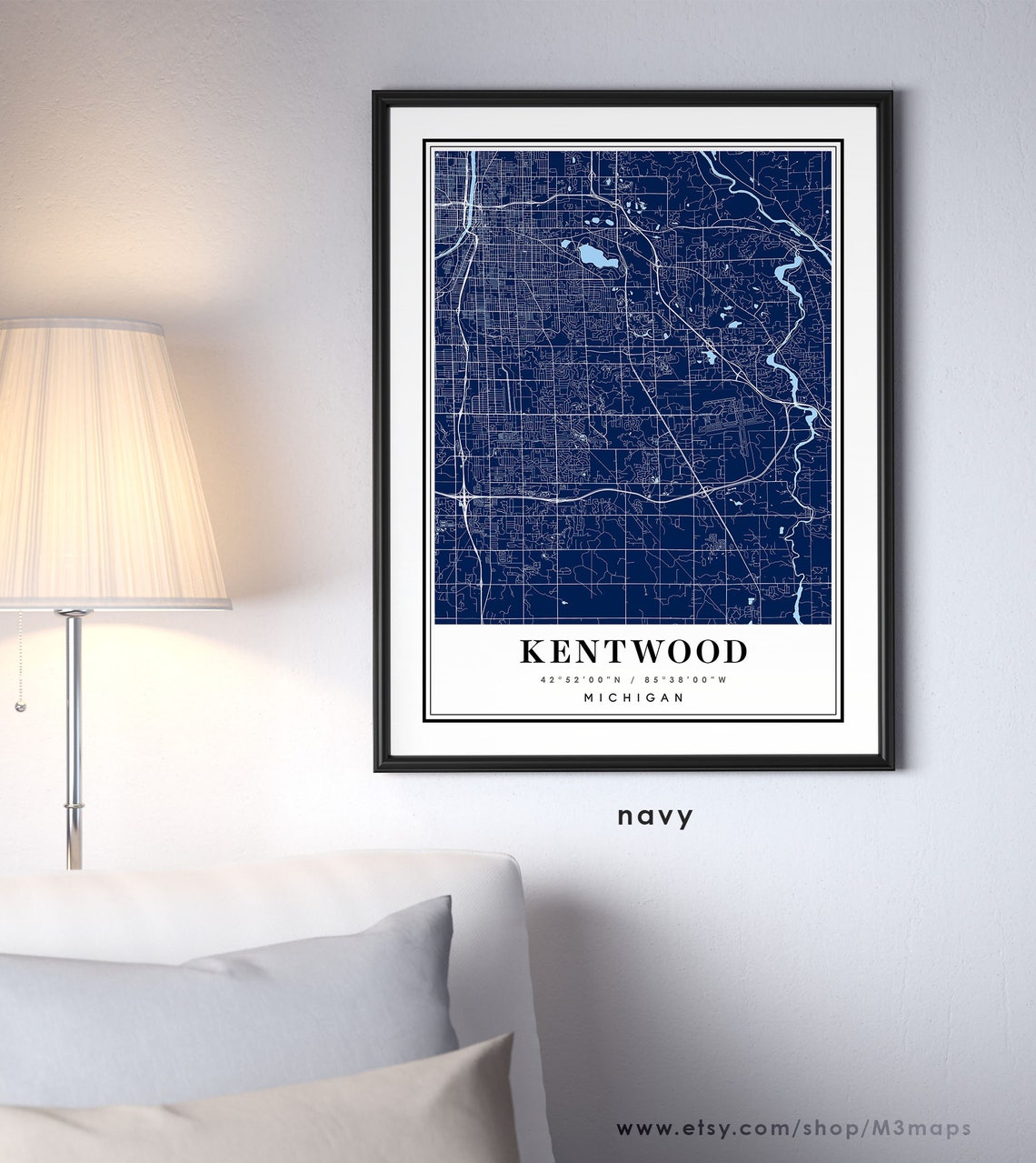 Kentwood Michigan Map Kentwood MI Map Kentwood City Map Etsy New Zealand