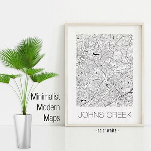 Johns Creek Georgia, Johns Creek GA Map, Johns Creek Map, Johns Creek Print, Johns Creek Poster ...
