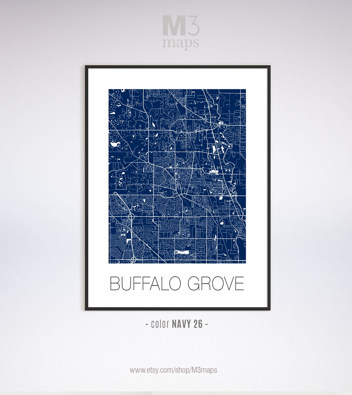 Buffalo Grove Illinois Buffalo Grove IL map Buffalo Grove Etsy