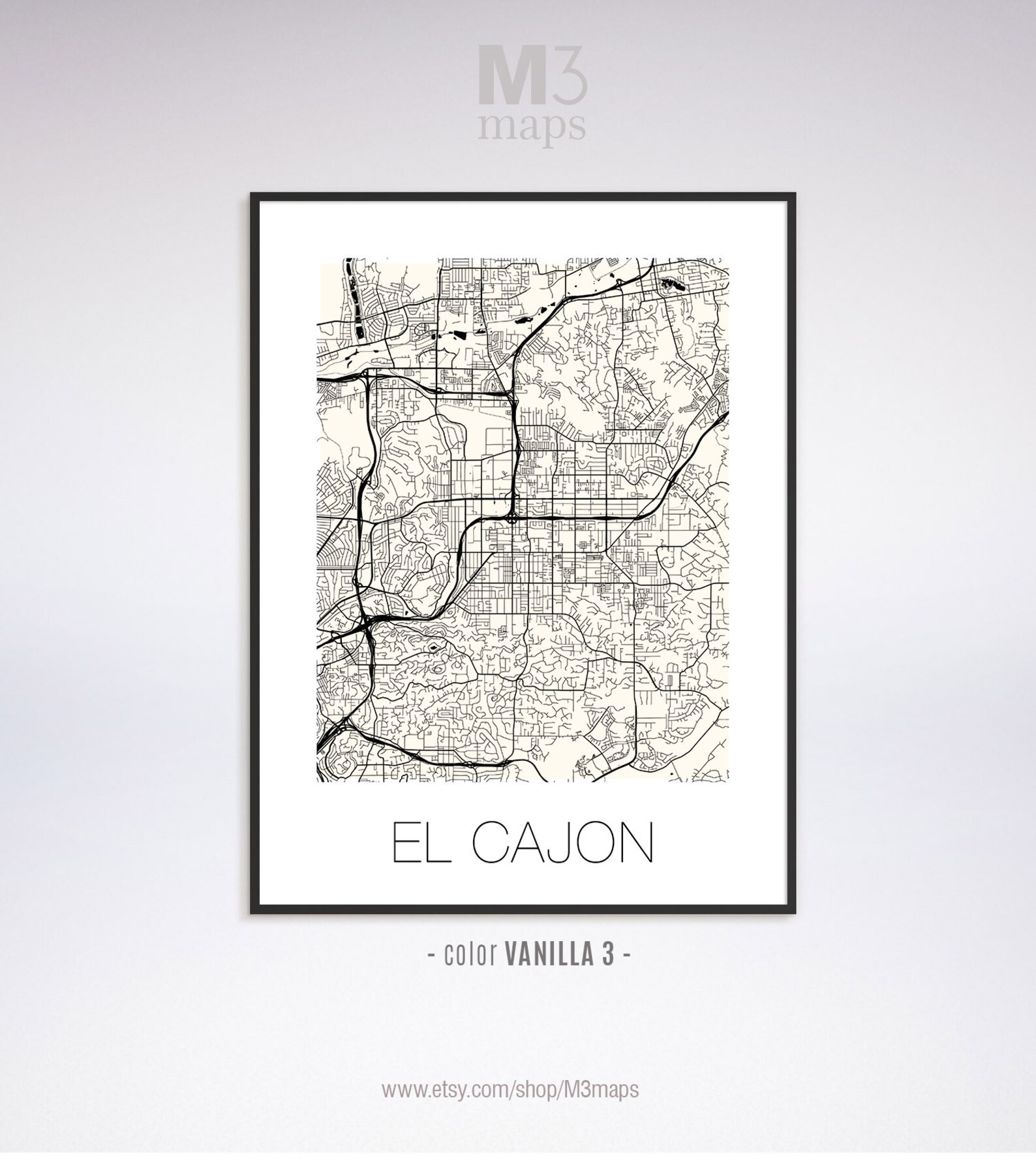 El Cajon California El Cajon CA Map El Cajon Map El Cajon Etsy