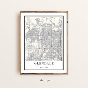 Glendale Arizona map, Glendale AZ map, Glendale city map, Glendale print, Glendale poster, Glendale art, Glendale map, Custom city map
