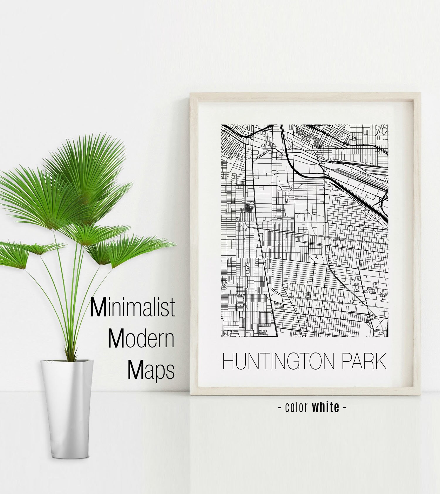 Huntington Park California Huntington Park CA map Huntington Etsy