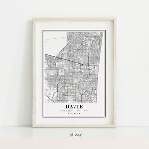 Davie Florida Map Davie FL Map Davie City Map Davie Print - Etsy