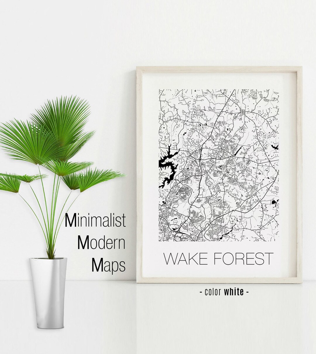 Wake Forest North Carolina Wake Forest SC Map Wake Forest Etsy