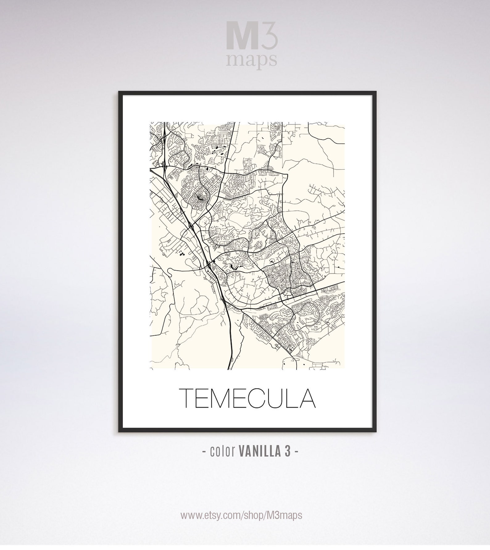 Temecula California Temecula CA Map Temecula Map Temecula | Etsy