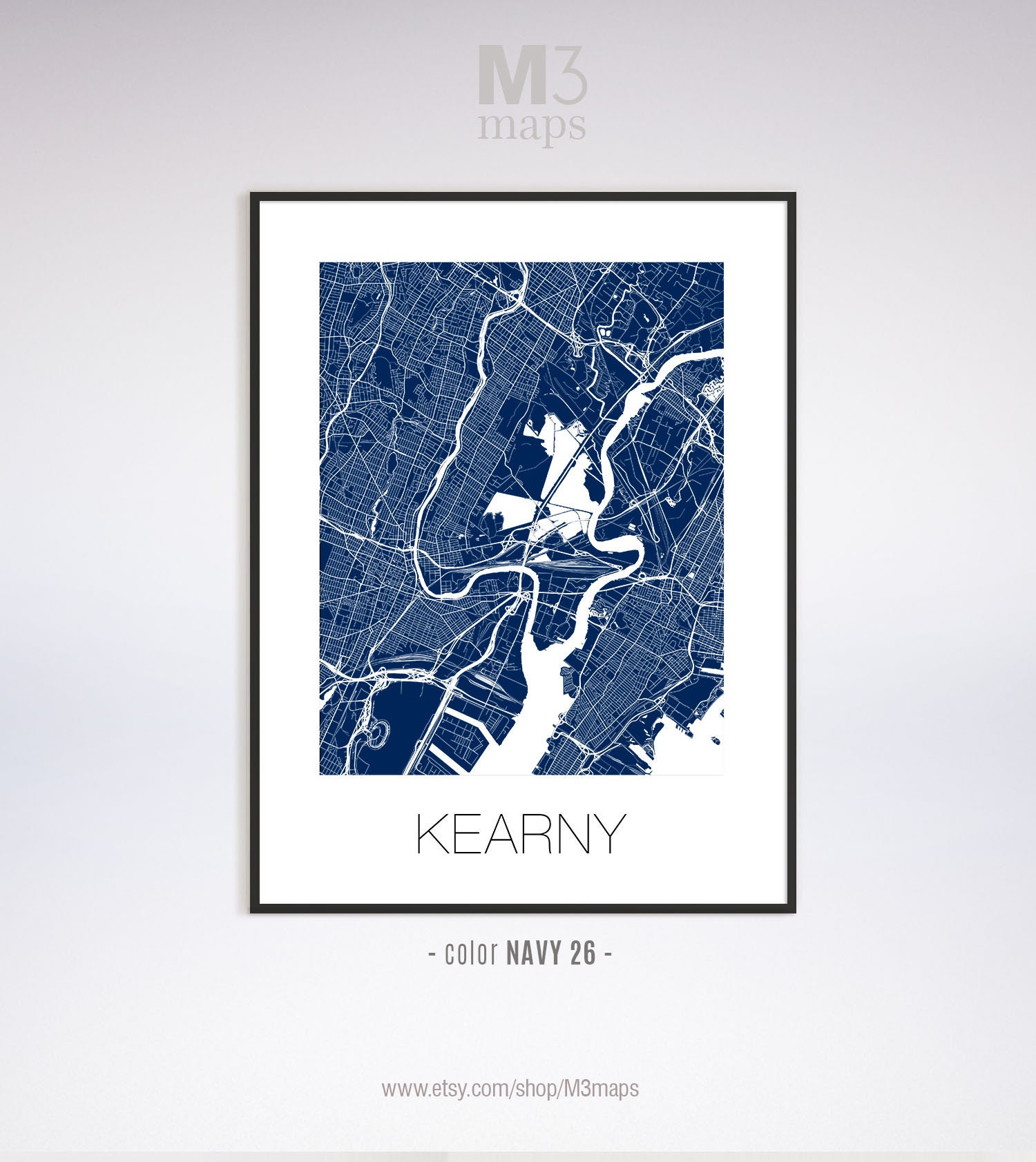 Kearny New Jersey Kearny NJ Map Kearny Map Kearny Print Etsy