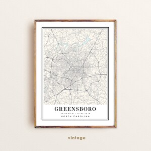 Greensboro North Carolina map, Greensboro NC map, Greensboro city map, Greensboro print, Greensboro poster, Greensboro art, Greensboro map