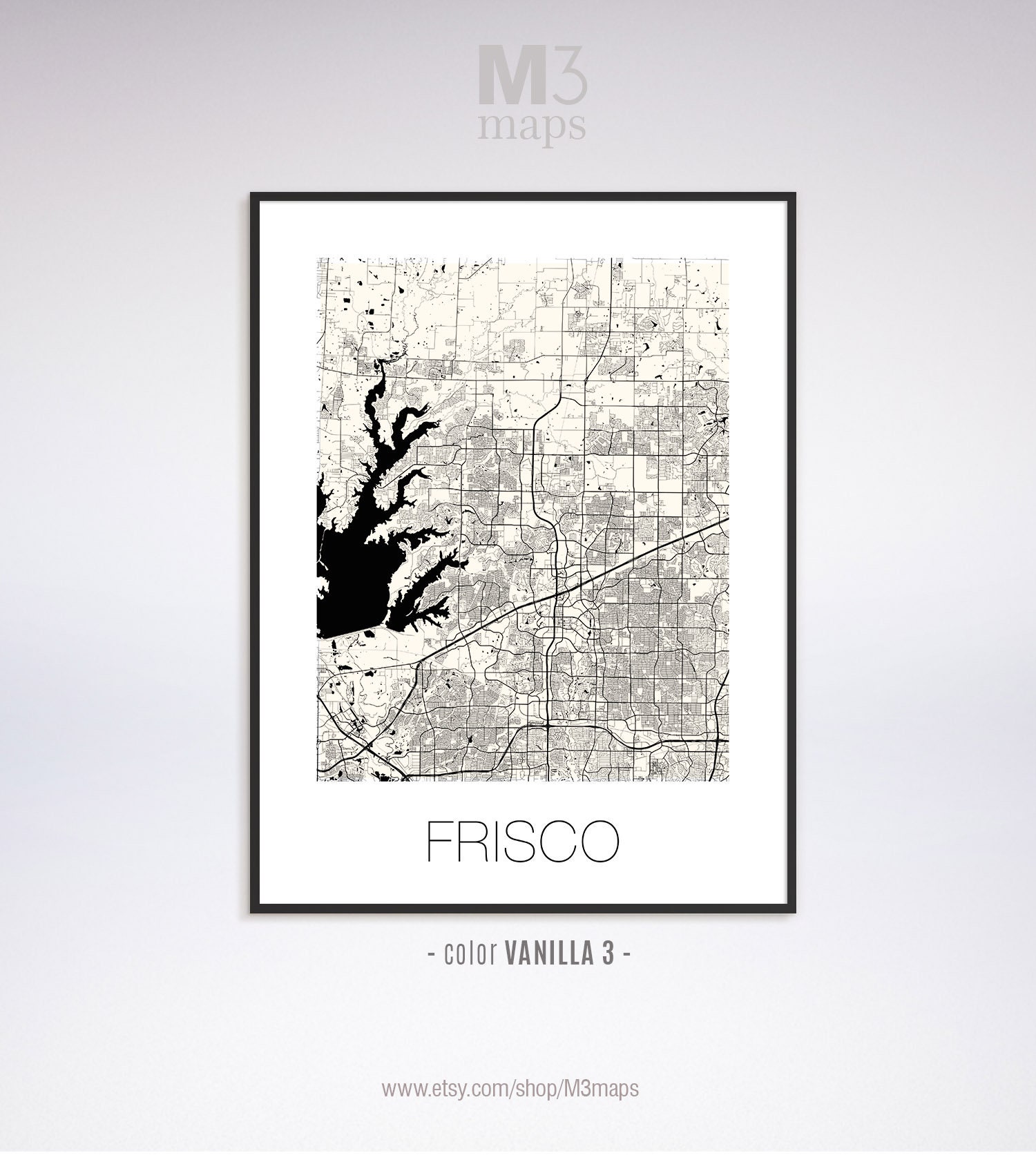 Frisco Texas Frisco TX map Frisco map Frisco print Frisco Etsy