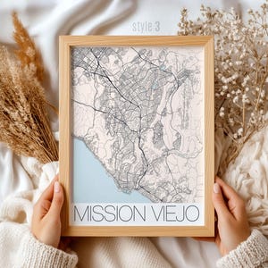 Mission Viejo California Map Gift | Custom City Wall Art, Unique Travel Souvenir, Home Décor, Birthday & Housewarming Present