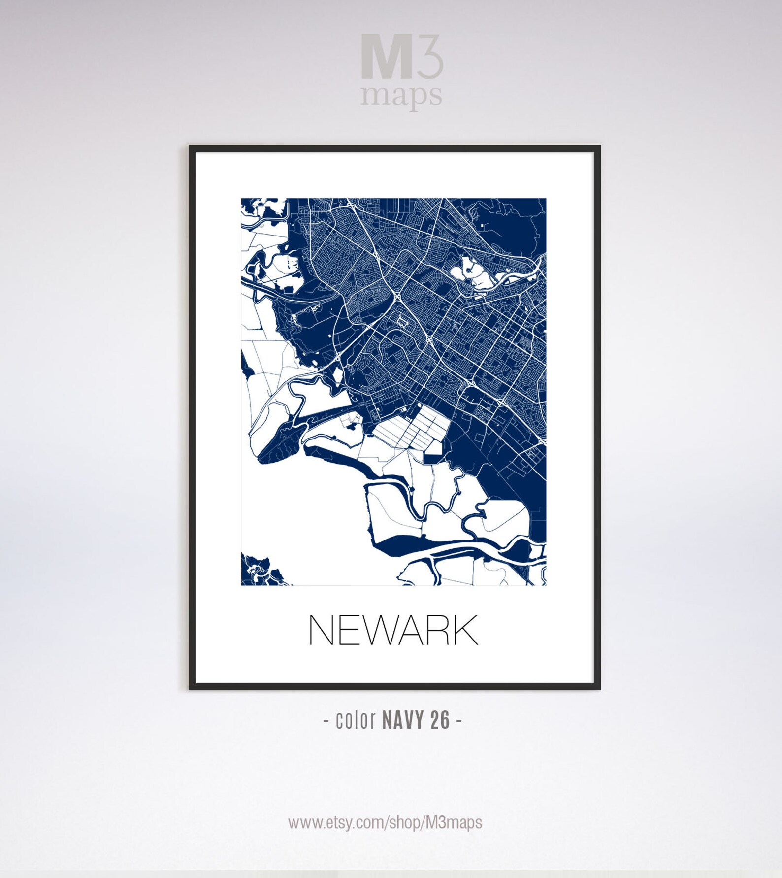 Newark California Newark CA map Newark map Newark print Etsy