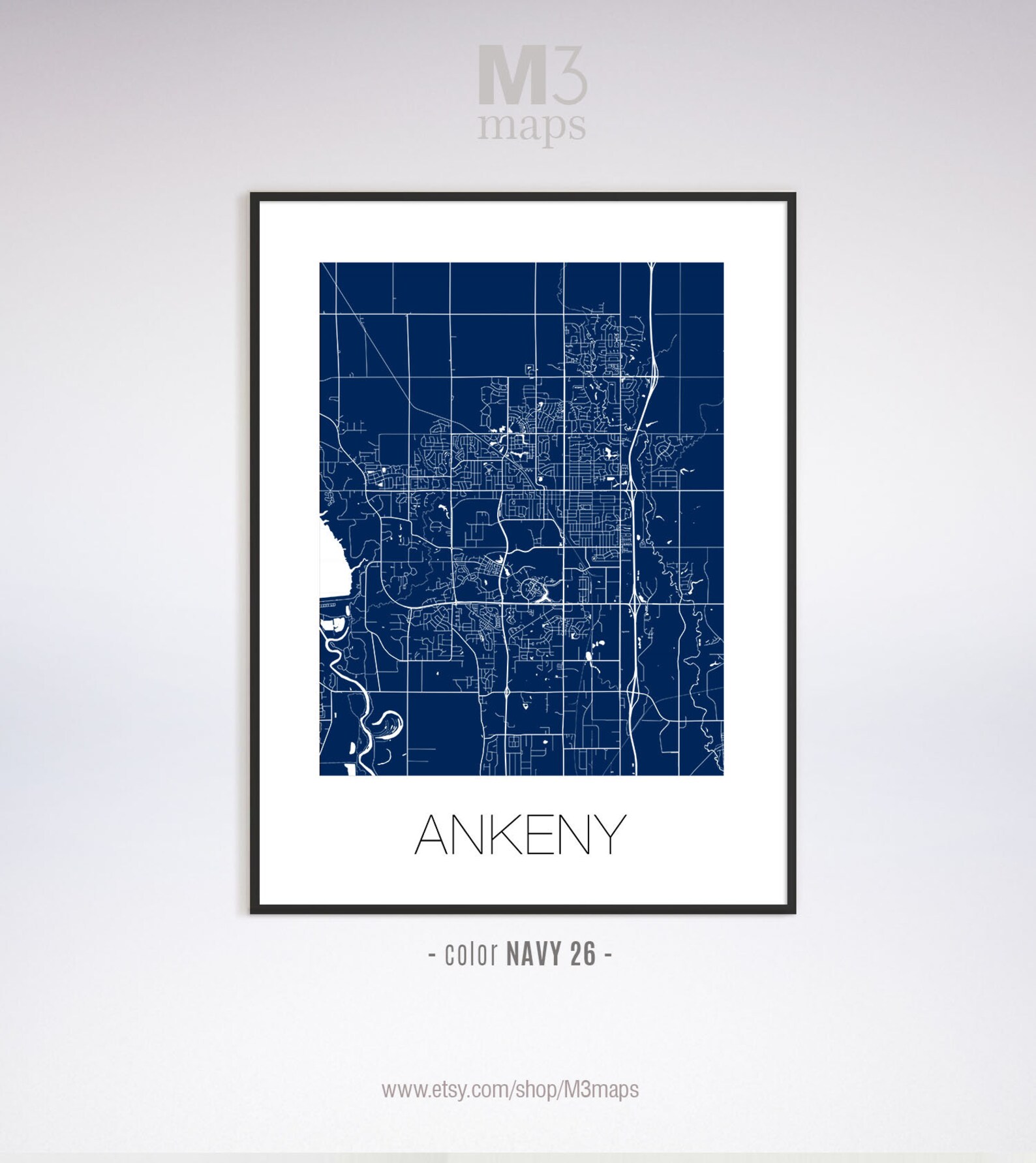 Ankeny Iowa Ankeny IA map Ankeny map Ankeny print Ankeny Etsy