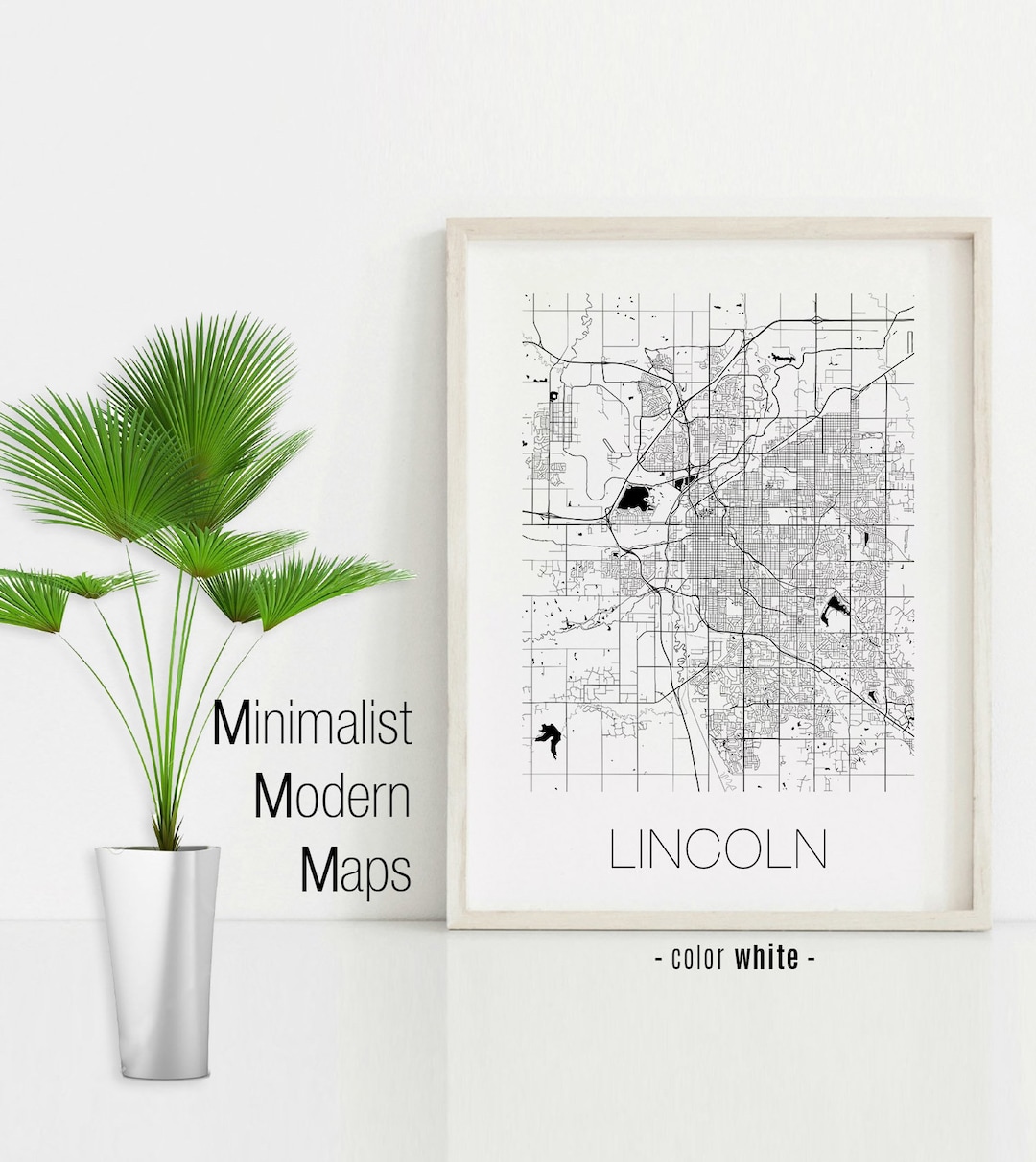 Lincoln Nebraska Lincoln NE Map Lincoln Map Lincoln Print - Etsy