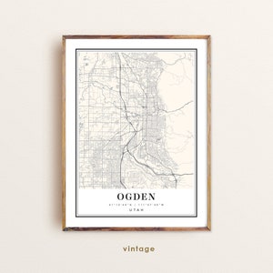 Ogden Utah Map Ogden UT Map Ogden City Map Ogden Print - Etsy