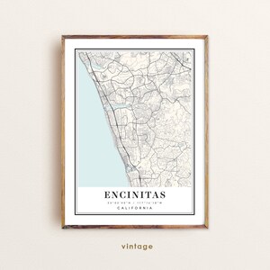 Encinitas California map, Encinitas CA map, Encinitas city map, Encinitas print, Encinitas poster, Encinitas art, Encinitas map