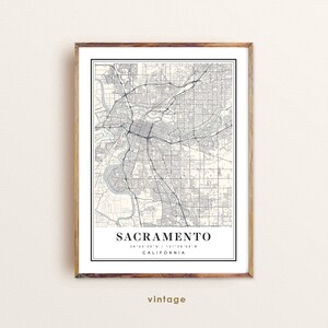 Sacramento California map, Sacramento CA map, Sacramento city map, Sacramento print, Sacramento poster, Sacramento art, Sacramento map