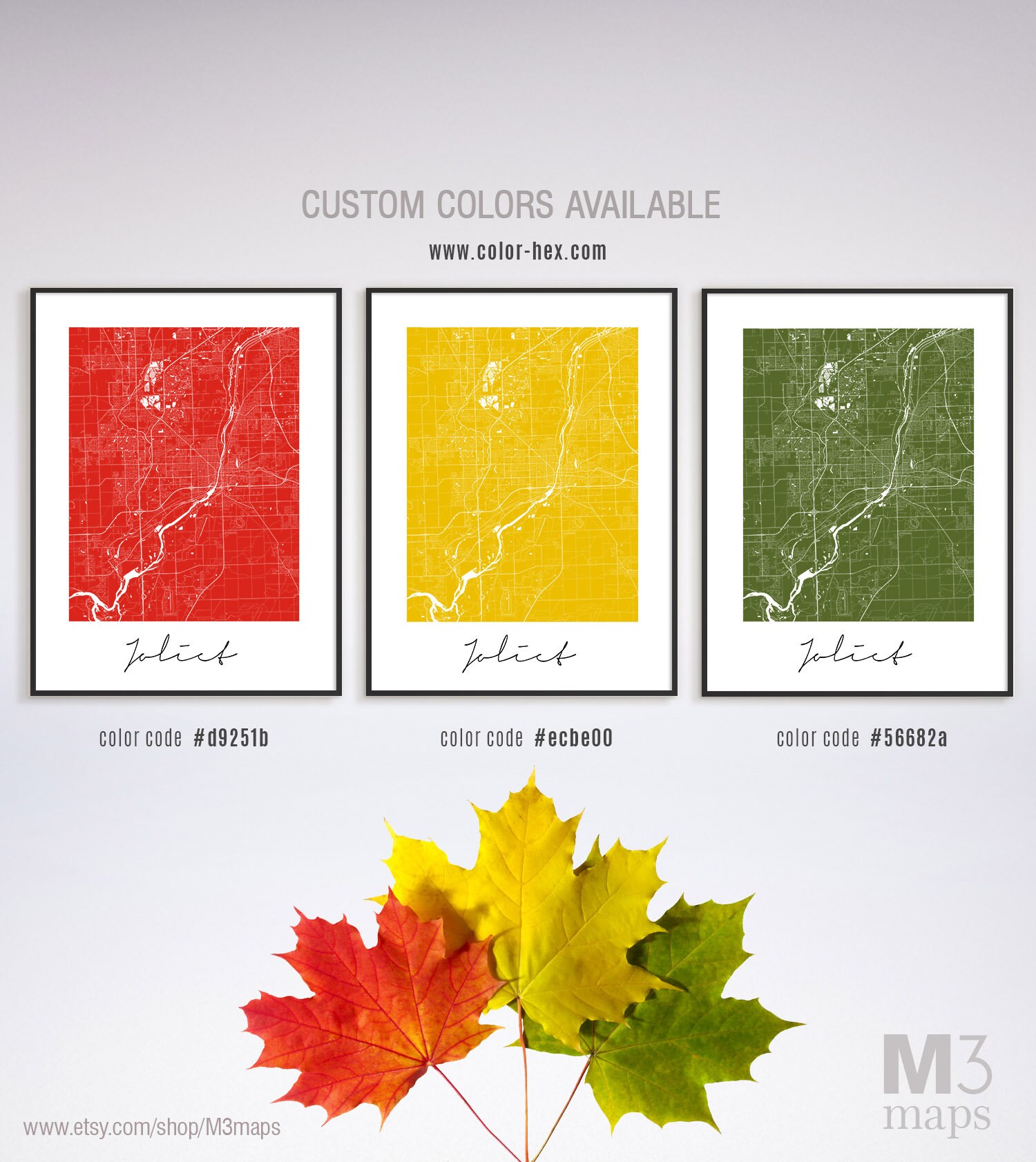 Joliet Minimalist Joliet Map Joliet Map Print Joliet City Etsy