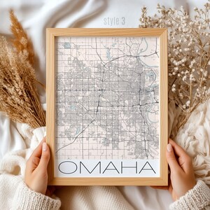 Omaha Nebraska Map Gift - Custom City Wall Art, Unique Home Decor, Neighborhood Print, Personalized Travel Souvenir, Modern Urban Poster