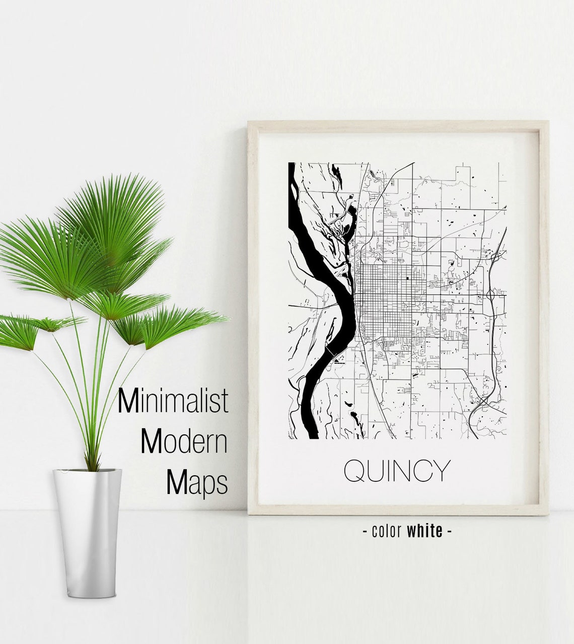 Quincy Illinois Quincy IL Map Quincy Map Quincy Print Etsy