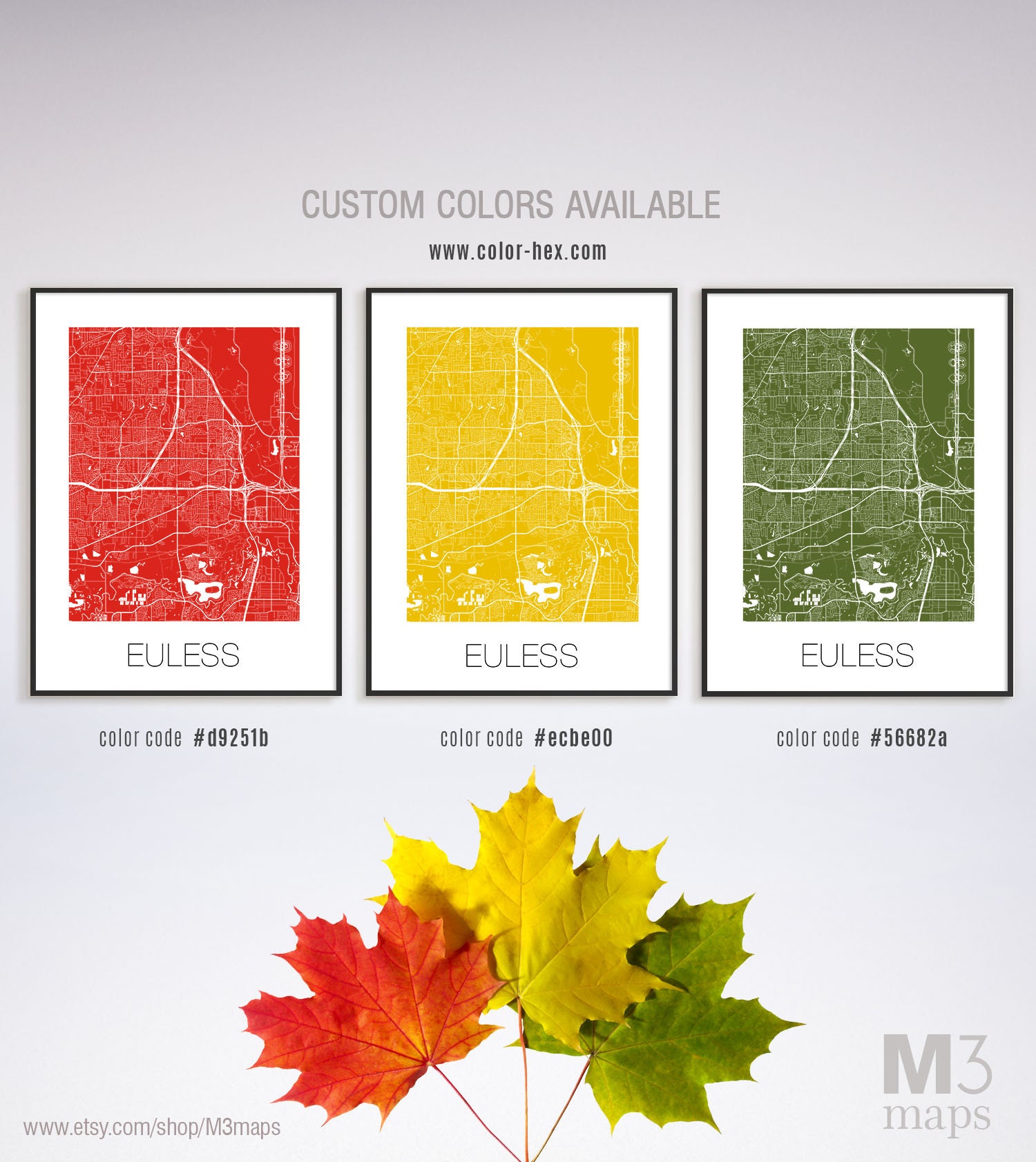 Euless Texas Euless TX Map Euless Map Euless Print Euless Etsy