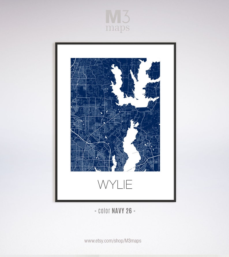 Wylie Texas Wylie TX Map Wylie Map Wylie Print Wylie Etsy