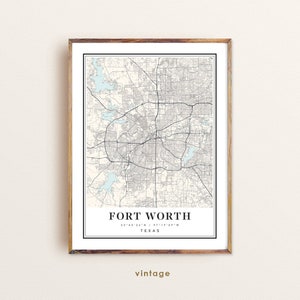 Fort Worth Texas map, Fort Worth TX map, Fort Worth city map, Fort Worth print, Fort Worth poster, Fort Worth art, Fort Worth map,Custom map