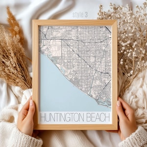Schönes Geschenk für jeden Anlass Küstenwandkunst, Küstenstadt-Dekor, einzigartige Strandstadt-Plakat, Reise-Andenken an Kalifornien
