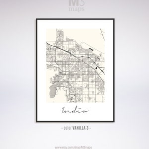 Indio Minimalist Indio Map Indio Map Print Indio City Map | Etsy