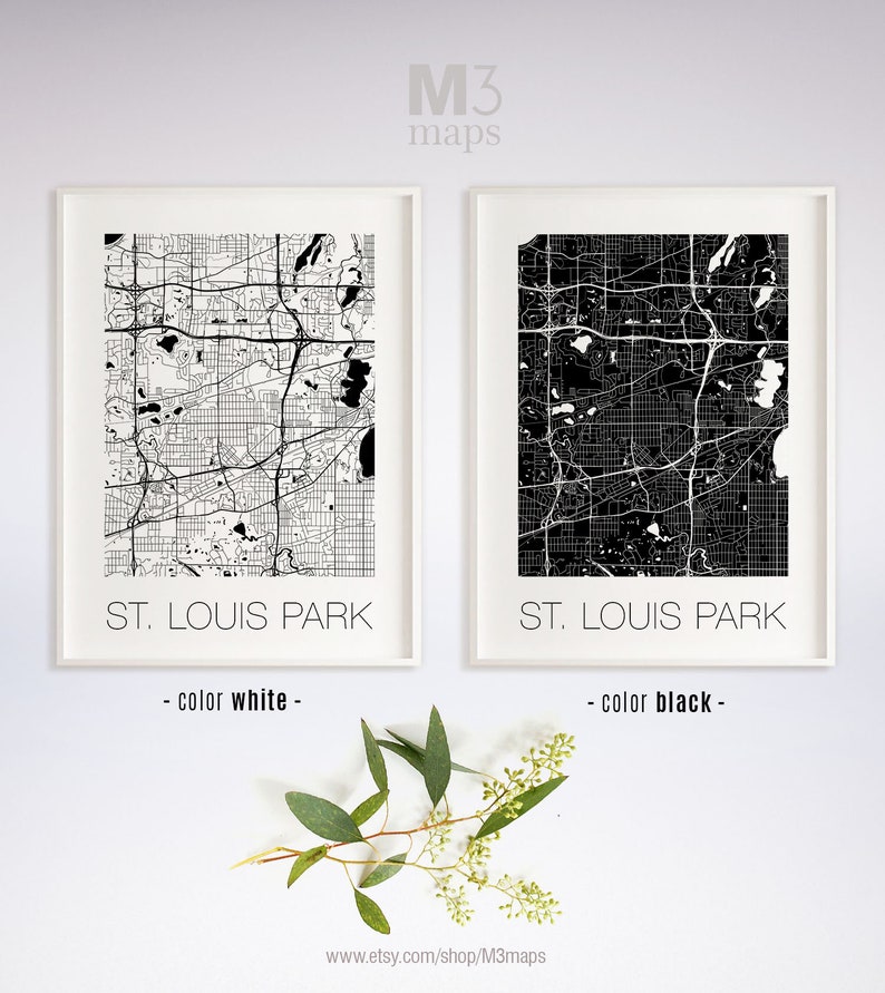 St. Louis Park Minnesota Saint Louis Park MN map St Louis | Etsy