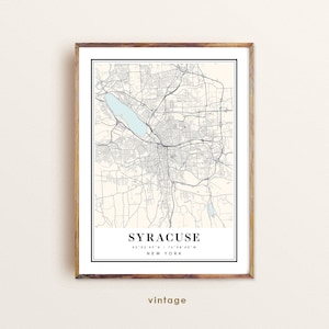 Syracuse New York City Map Art Print