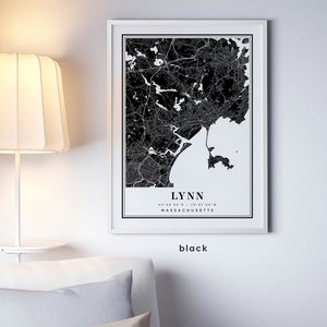 Lynn Massachusetts map, Lynn MA map, Lynn city map, Lynn print, Lynn poster, Lynn art, Lynn map, Custom city map image 5