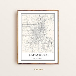 Lafayette Louisiana map, Lafayette LA map, Lafayette city map, Lafayette print, Lafayette poster, Lafayette art, Lafayette map, Custom map